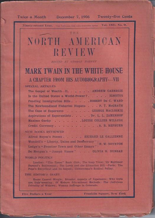 Image for Mark Twain in the White House : A Chapter from His Autobiography -- VII -- in The North American Review, December 7, 1906