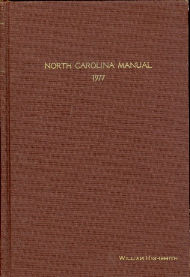 Image for North Carolina Manual 1977