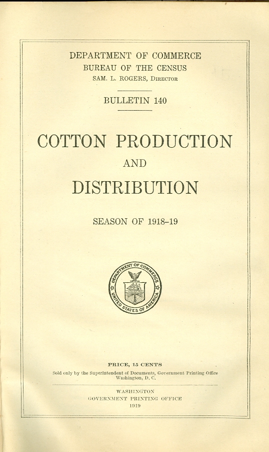 Image for Cotton Production and Distribution