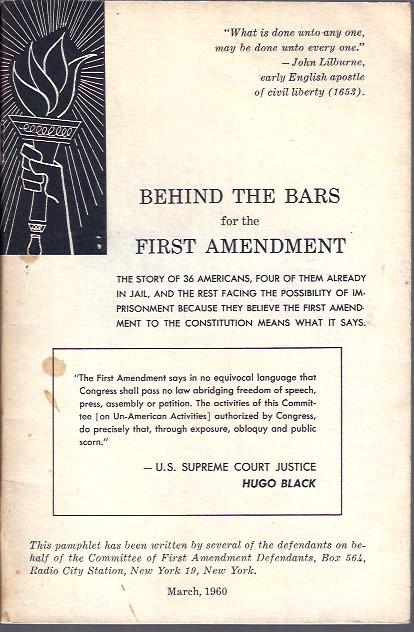 Image for Behind the Bars for the First Amendment