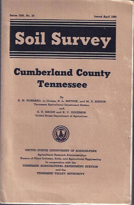 Image for Soil Survey : Cumberland County Tennessee
