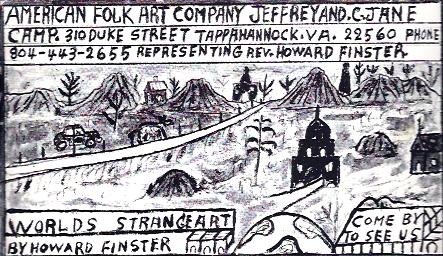 Image for Howard Finster Made Postcard : American Folk Art Company