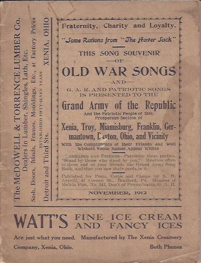 Image for This Song Souvenir of Old War Songs and G. A. R. and Patriotic Songs