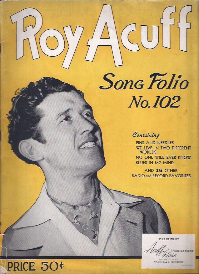 Image for Roy Acuff, Song Folio No. 102