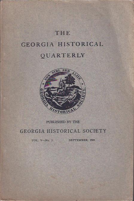 Image for The Georgia Historical Quarterly, September 1921