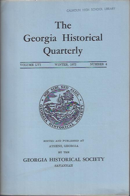 Image for The Georgia Historical Quarterly, Winter 1972