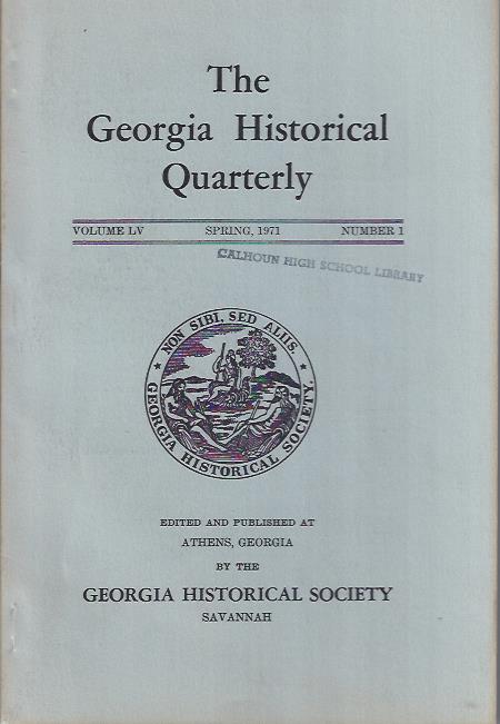 Image for The Georgia Historical Quarterly, Spring 1971