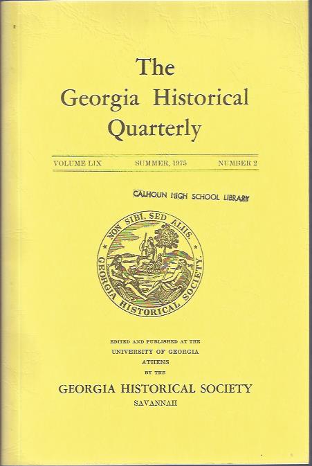 Image for The Georgia Historical Quarterly, Summer, 1975