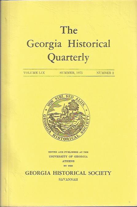 Image for The Georgia Historical Quarterly, Summer, 1975