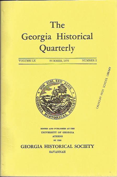 Image for The Georgia Historical Quarterly, Summer, 1976