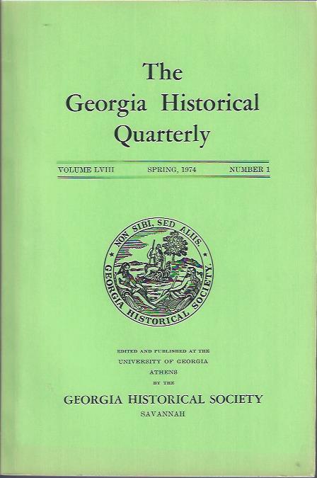 Image for The Georgia Historical Quarterly, Spring, 1974