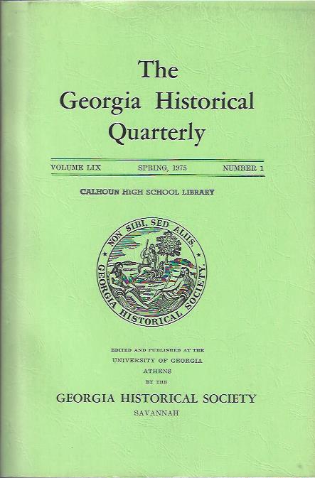 Image for The Georgia Historical Quarterly, Spring, 1975