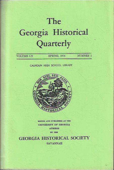 Image for The Georgia Historical Quarterly, Spring, 1976