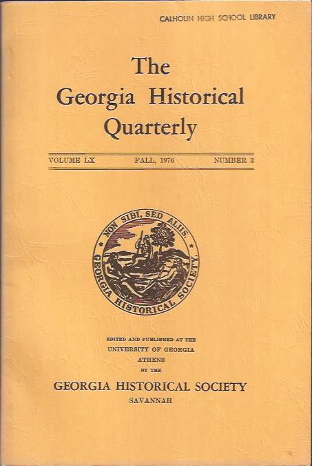 Image for The Georgia Historical Quarterly, Fall,1976