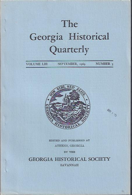 Image for The Georgia Historical Quarterly, September, 1969