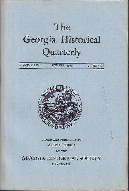 Image for The Georgia Historical Quarterly, Winter, 1970