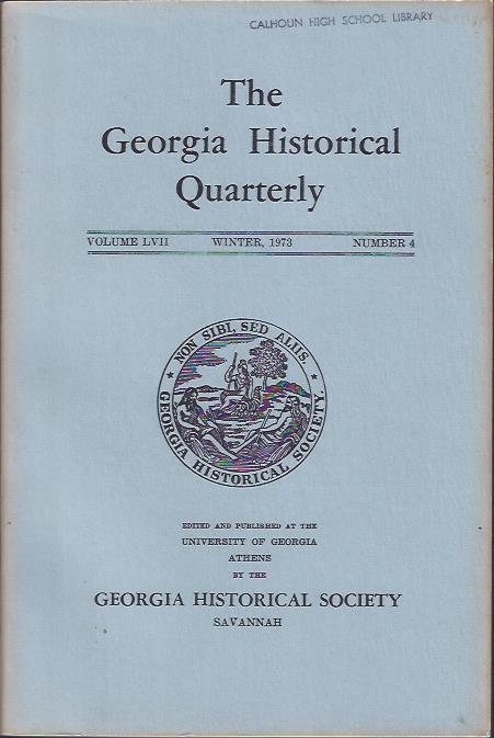 Image for The Georgia Historical Quarterly, Winter, 1973