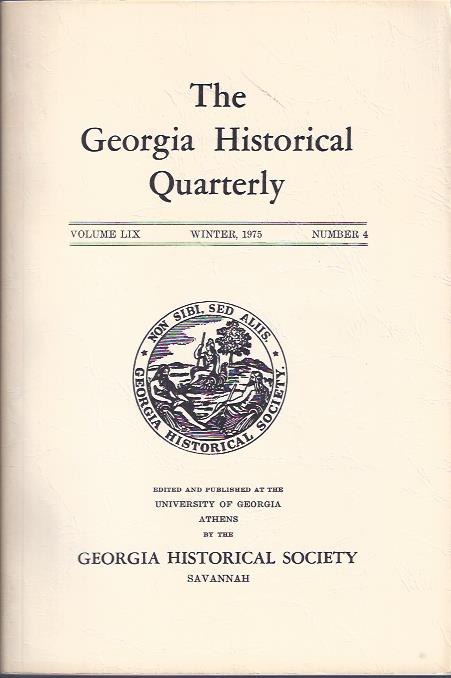 Image for The Georgia Historical Quarterly, Winter, 1975