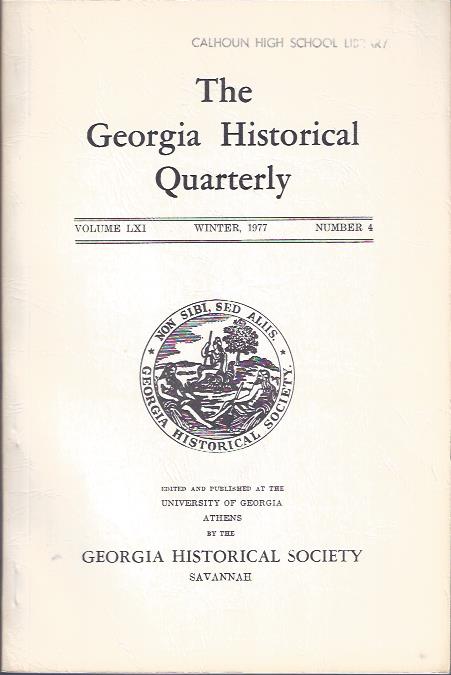 Image for The Georgia Historical Quarterly, Winter, 1977