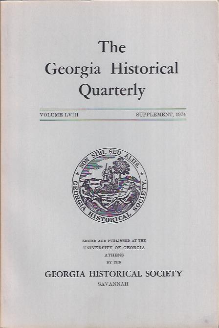 Image for The Georgia Historical Quarterly, Supplement, 1974