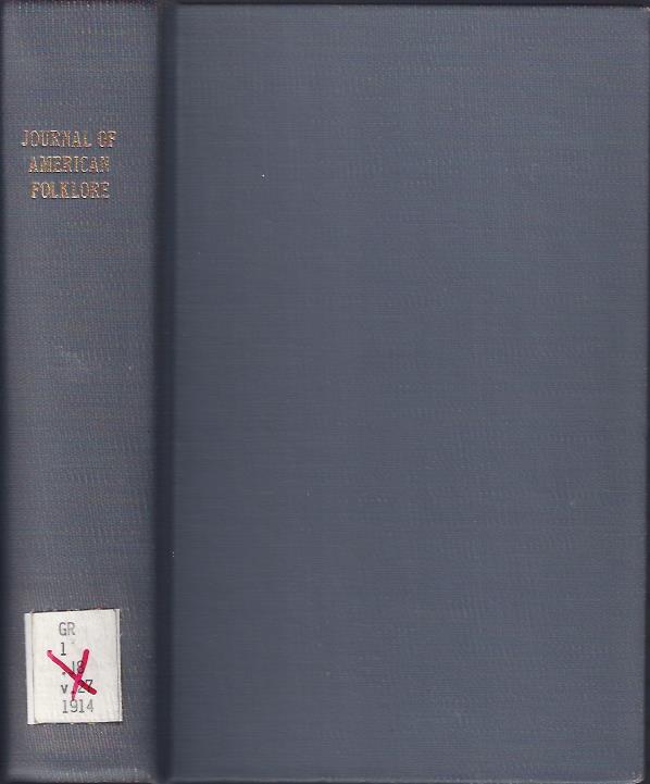 Image for The Journal of American Folklore, Volume XXVII, 1914