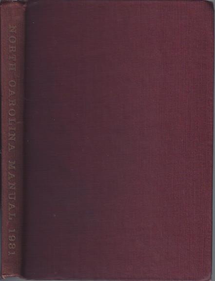 Image for North Carolina Manual, 1931