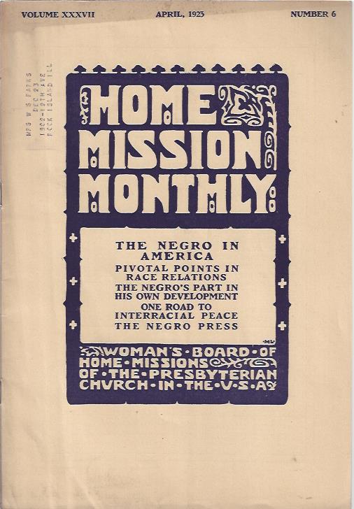 Image for Home Mission Monthly, April, 1925