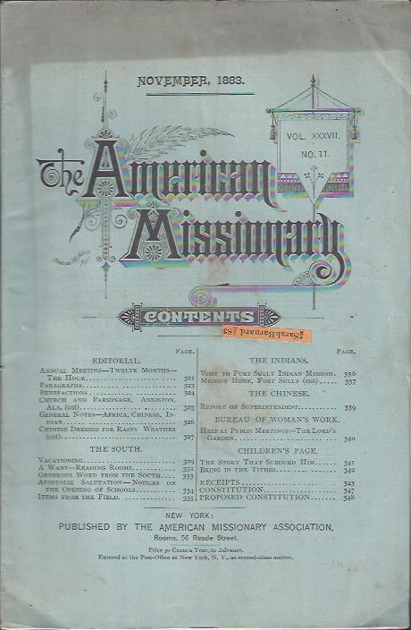 Image for The American Missionary, November, 1883