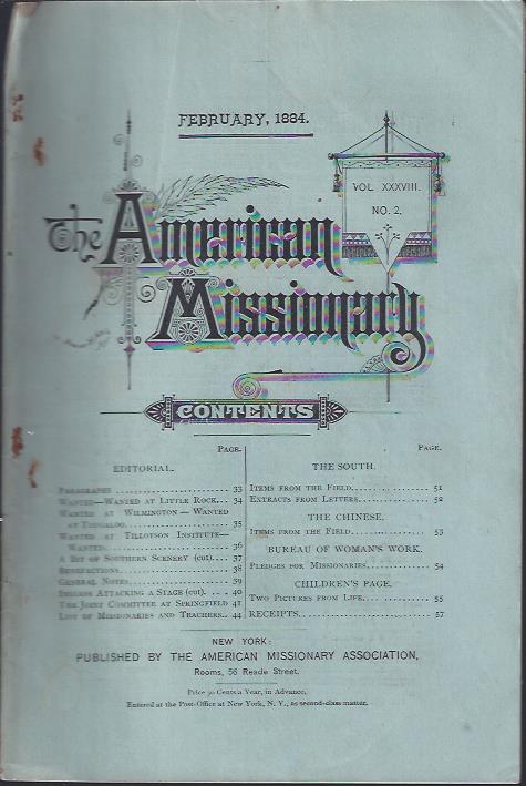 Image for The American Missionary, February, 1884