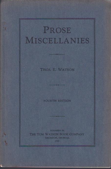 Image for Prose Miscellanies