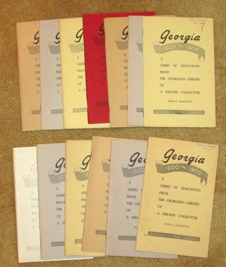 Image for Georgia, 1800-1900. a Series of Selections from the Georgiana Library of a Private Collector