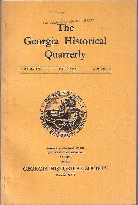 Image for The Georgia Historical Quarterly Fall, 1977