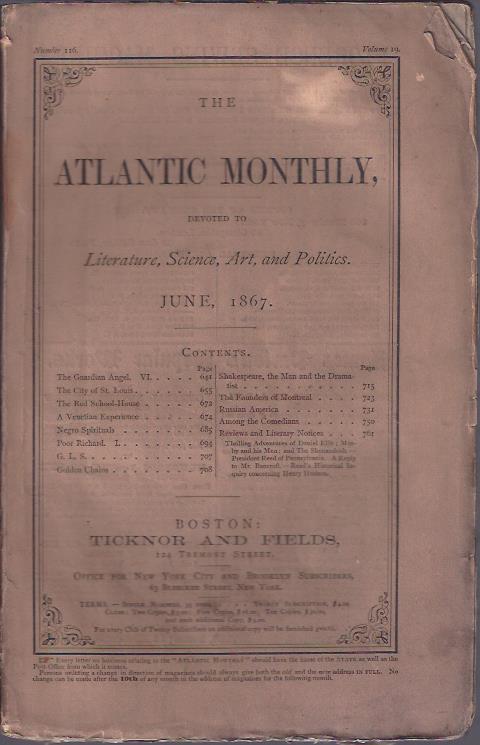 Image for The Atlantic Monthly, June, 1867