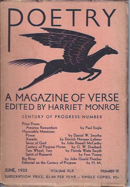 Image for Poetry, A Magazine of Verse June, 1933 (Century of Progress Number)