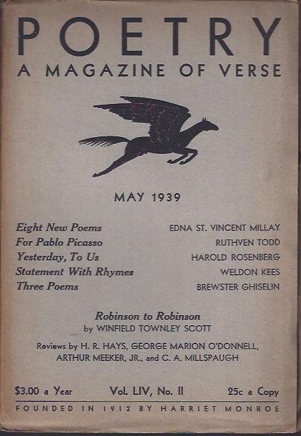 Image for Poetry, a Magazine of Verse May, 1939