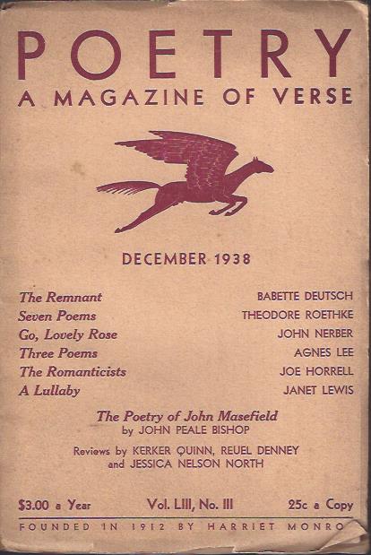 Image for Poetry, a Magazine of Verse December, 1938