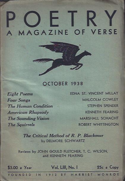 Image for Poetry, a Magazine of Verse October, 1938