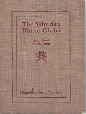 Image for The Saturday Music Club, Year Book, 1919-1920