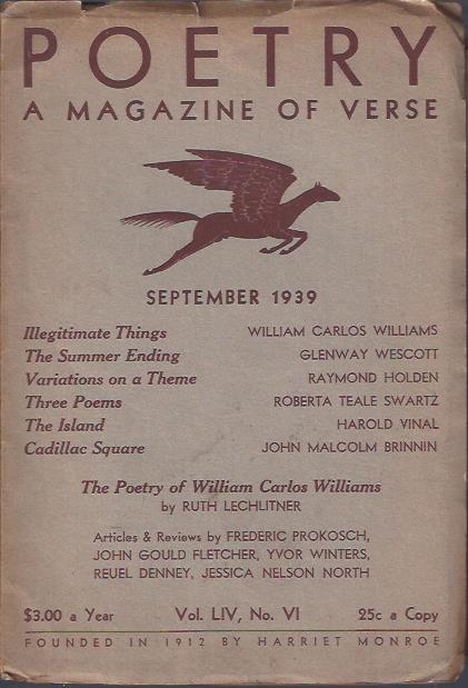 Image for Poetry, a Magazine of Verse September, 1939