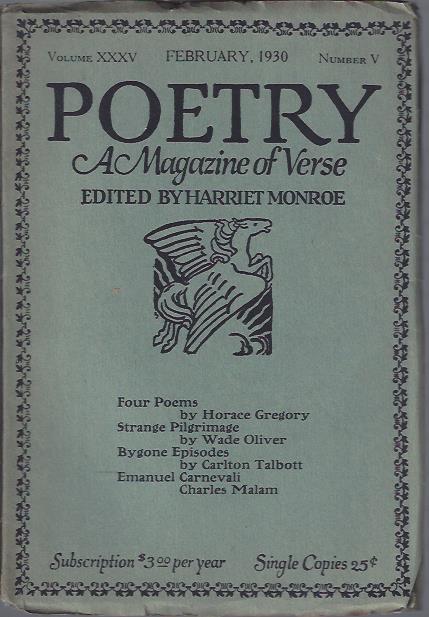 Image for Poetry, a Magazine of Verse February, 1930
