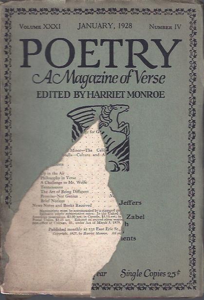 Image for Poetry, a Magazine of Verse January, 1928