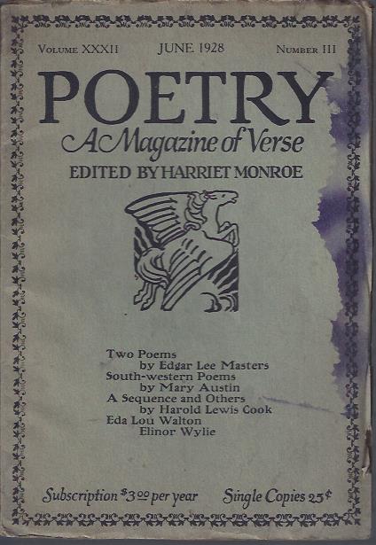 Image for Poetry, a Magazine of Verse June, 1928