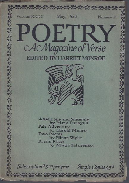 Image for Poetry, a Magazine of Verse May, 1928