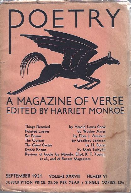 Image for Poetry, a Magazine of Verse September, 1931