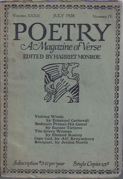 Image for Poetry, a Magazine of Verse July, 1928
