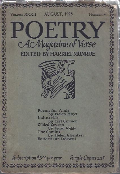 Image for Poetry, a Magazine of Verse August, 1928