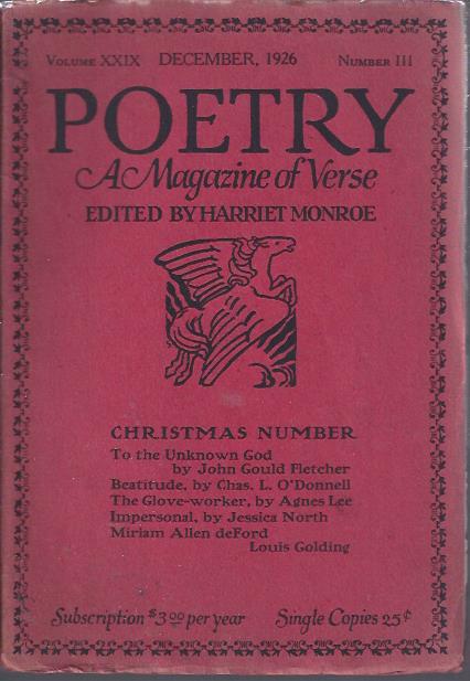 Image for Poetry, a Magazine of Verse December, 1926 : Christmas Number
