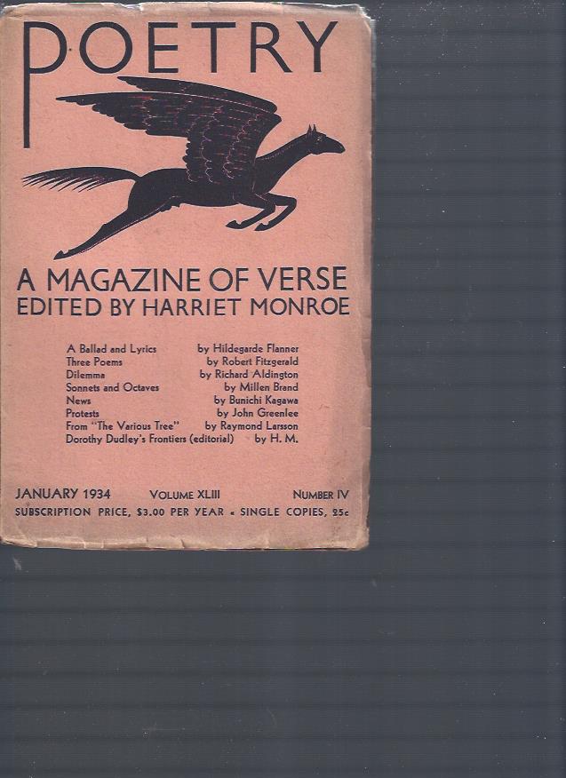 Image for Poetry, a Magazine of Verse January, 1934