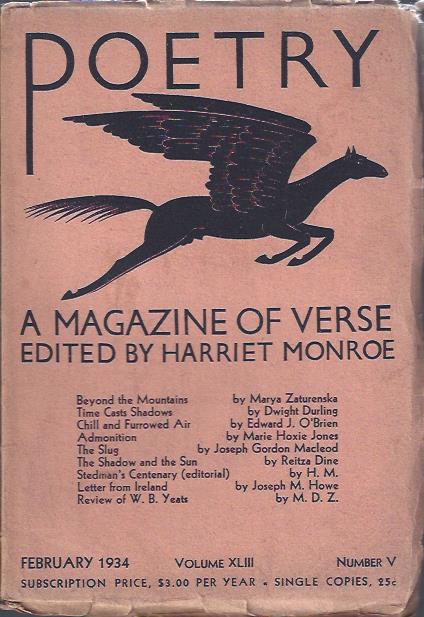 Image for Poetry, a Magazine of Verse February, 1934