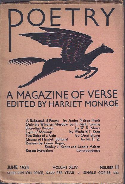Image for Poetry, a Magazine of Verse June, 1934